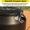Camping Kettle 1.6L, Portable Outdoor Tea Kettle, Hard-Anodized Aluminum Coffee