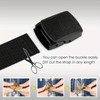 Unisex Adjustable Cut To Fit Black Nylon Webbing Slider Belt