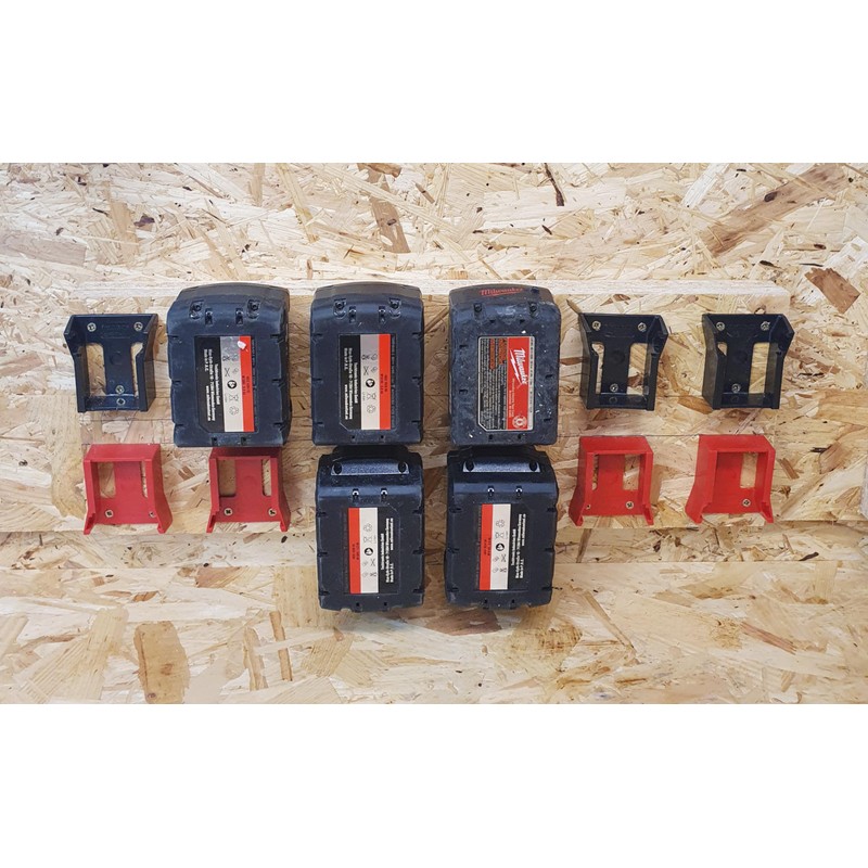 BLACK Battery Mounts for Milwaukee Tool Addict