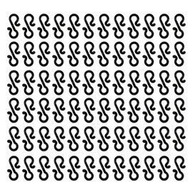 1ABOVE 36Pcs Black Mini S Shape Gutter Hooks, Reusable Christmas Light Hangers, Plastic Gutter Hanging Clips for Outdoor Festival & Seasonal Fairy Lights