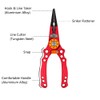 1Pcs Red Fishing Plier, Aluminium Alloy Saltwater Resistant Hook Remover,