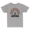 Christmas Rainbow Aurora Toddler Kids T-Shirt 3T Heather Grey