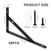 Heavy Duty Shelf Brackets - 8 Pcs Metal Wall Mount