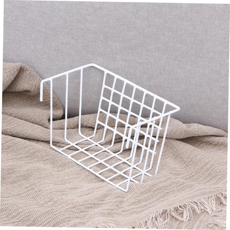 Kisangel White Iron Mesh Storage Basket Collapsible Picnic Basket Easy
