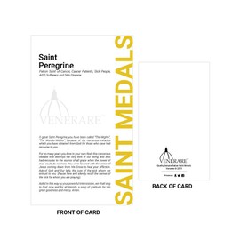 1" Saint Peregrine Medal with Prayer Card | Durable and Detailed Charm | Pendant Medal Carded with Prayer | Christian Jewelry, Metal