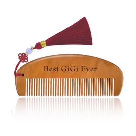 Grandma Gigi Birthday Gifts from Grandkids Anti Static Best Gigi Ever Wooden Comb Gifts for Grandmother Nana Mimi Retirement Christmas Gift for Granny