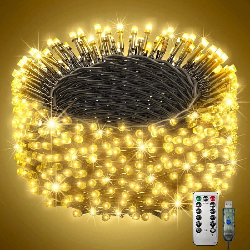 TheaPro 2M/6.6FT x 8 Lines 280LEDS Christmas Tree Lights USB