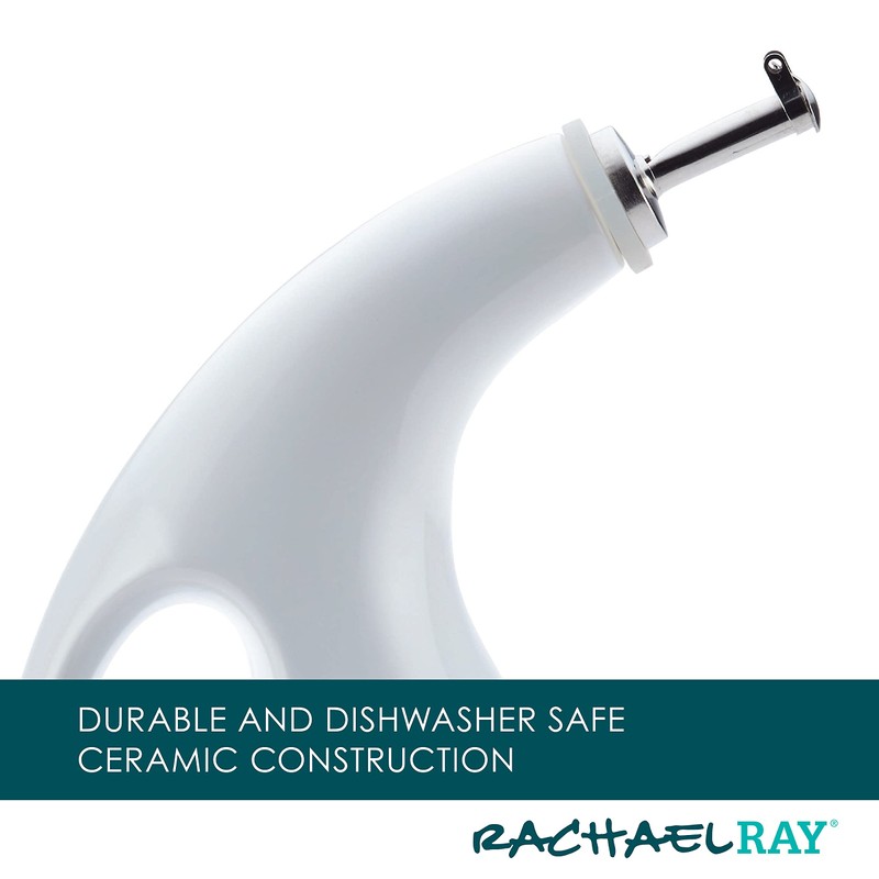 Rachael Ray Ceramic EVOO Oil and Vinegar Dispensing Bottle with