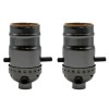 Creative Hobbies Metallic Grey Medium Base Sockets with Push Thru