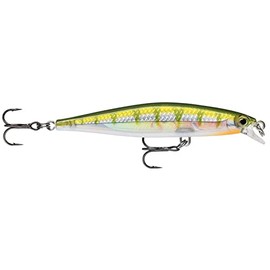 Rapala Shadow Rap Lure with Two No. 8 Hooks, 0.7 m Swimming Depth, 7 cm Size, Yellow Perch