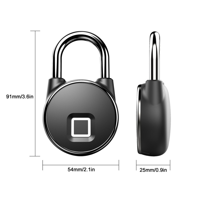 Intelligent Fingerprint Lock Bluetooth APP IP65 Waterproof Long Standby Time