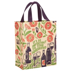 Blue Q Handy Tote, It's So Important to Stay Hydrated. Reusable lunch sack, little gift bag, easy-to-wipe-clean, 95% recycled material, 10" h x 8.5" w x 4.5" d