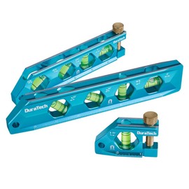 DURATECH 3PC Level Tool Set 2.5" 6.25" 8" Magnetic Torpedo Levels 0°-90° Bubbles