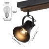 KEESFU 3-Light Track Lighting Kit,Black Semi Flush Mount Ceiling Light
