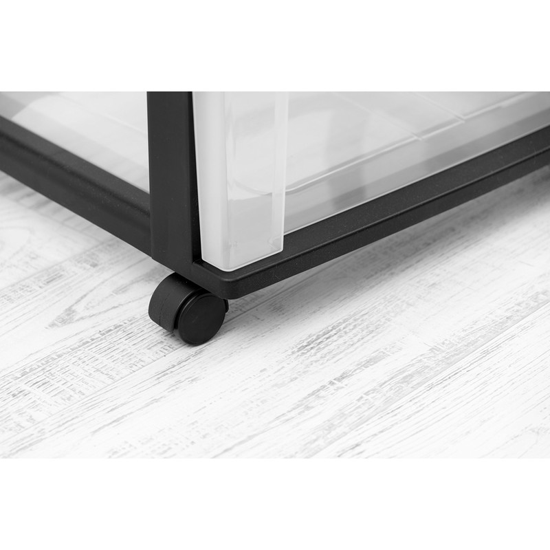 IRIS 110306 110306 5-Drawer Wide Chest, Black