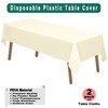 Ivory Plastic Tablecloths 2 Pack Cream Disposable Table Covers 54