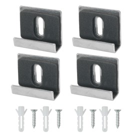 DGBRSM 4PCS Stainless Steel Large Heavy Duty Fixing Clip Kit - Wide Channel Mirror Hanger Kit for Wall Mount Frameless Mirror, Billboard Display, Tile Display