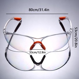 6 Pcs Safety Goggles, Protective Glasses, Safety Glasses for Work Eye Protection Glasses Clear Safety Glasses Protective Personal Protective Equipment Security Glasses Anti Dust/Scratch/Wind/Mist