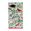 Caspari Songbirds and Holly Paper Guest Towel Napkins in White