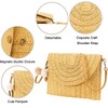 Straw Beach Bag for Women Summer Woven Straw Shoulder Purse