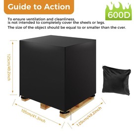 Zipper Pallet Cover,600D Heavy Duty Pallet Covers Fits Large Pallets Up to 49.2" x 41.33" x 49.21" | Waterproof,Rip-Proof, Fade Resistant, Cargo Turnover Cover With Adjustable Velcro Strap - Color: 49.2" x 41.33" x 49.21"