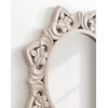 Kate and Laurel Meera Hand-Carved Wood Mirror, 28 Inch Diameter,