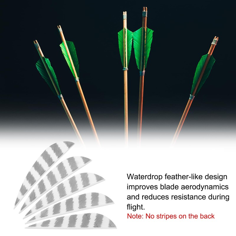 PATIKIL Shield Cut Vanes, 20 Pack 3 Inch Arrow Fletch