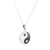 Jewelry Trends Sterling Silver Yin Yang Black and White Balance