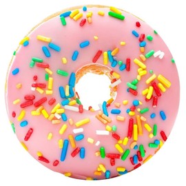 BATTILO HOME Realistic Food Throw Blanket Soft and Cozy Flannel Novelty Giant Funny Blanket for Indoors, Outdoors, Travel, Home and More,Pink Donut Blanket for Adult,Teens(71 inch)