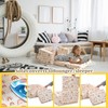 Burbell Boho Toddler Fold Out Couch Chair 2-in-1 Folding Sofa