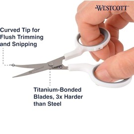 Westcott 16380-001 Tijeras de bordado, blanco/gris