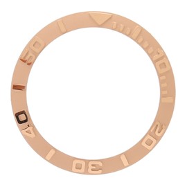 Watch Bezel Insert 38mm Ceramic Embossed Digit Watch Bezel Ring Replacement Accessory Parts for Repairer Rose Gold