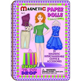 Lee Publications Shop Til You Drop Magnetic Paper Dolls Travel Tin
