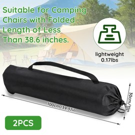 2 Pack Camping Chair Replacement Bag Compatible with Coleman, 39.3 Inches Large Portable Chair Carry Bag with Shoulder Strap, Durable Nylon Storage Tent Bag for Travel Outdoor Camping Sports