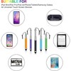 HOLIV 5-Piece Retractable Capacitive Stylus for Touch Screens, Smart Devices,