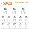 HSEAMALL 400 STÜCKE Sprengring Set E-Clip E-Clips Sicherungsringe Edelstahl Externe