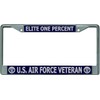 Elite One Percent U.S. Air Force Veteran Chrome License Plate