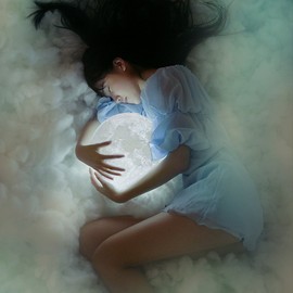 Mydethun Moon Lamp Moon Light Night Light for Kids Gift for Women USB Charging and Touch Control Brightness Warm and Cool White Lunar Lamp(7.1 inch)