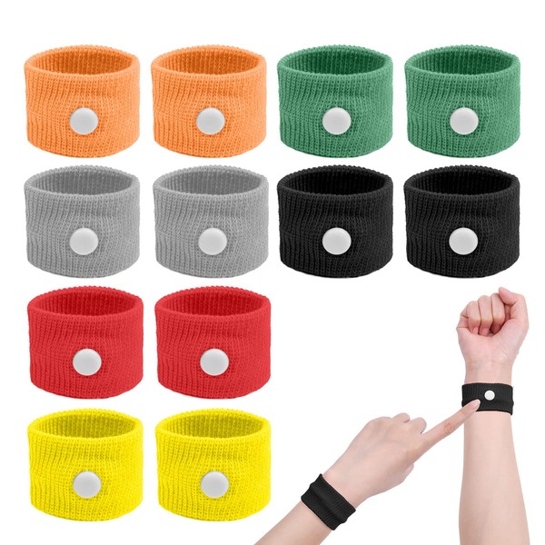 ACWOO Motion Sickness Wristbands, 6 Pairs Natural Sickness Bands for Kids & Adults, Anti-Nausea Wristbands for Car Sea Sickness, Relief Wristbans for Sea Flying Travel