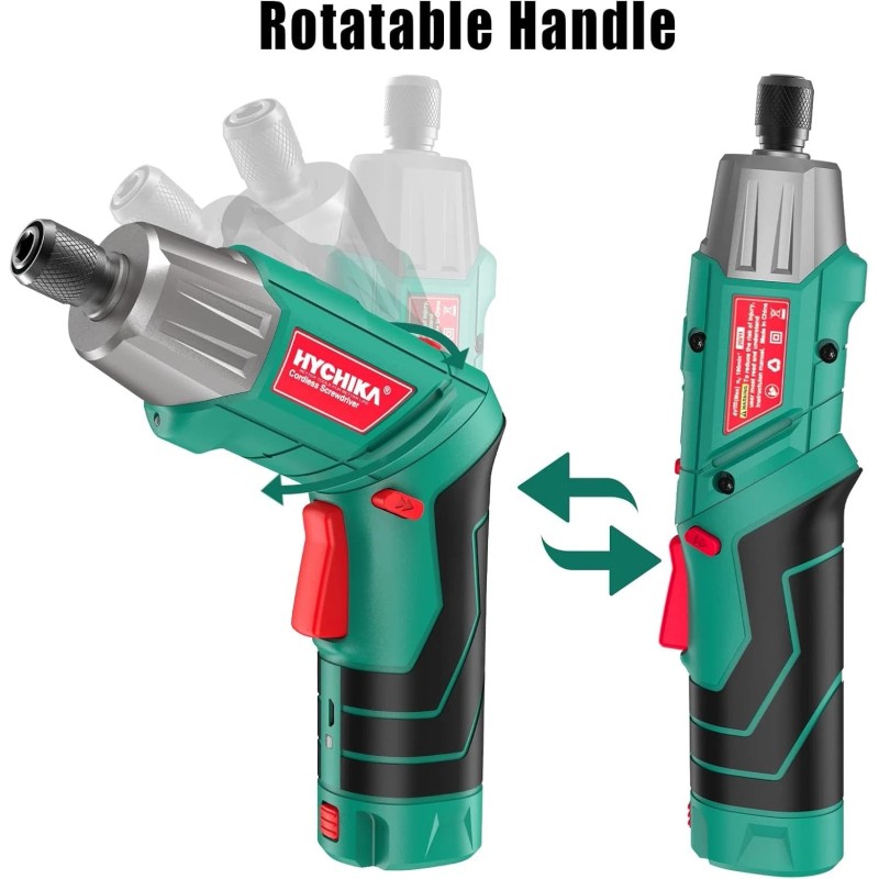 Hychika Cordless Screwdriver HYCHIKA 4V 2.0Ah Rechargeable Screw Gun w/
