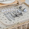 Multifunctional Wicker Picnic Basket Set for 2 with Blanket and