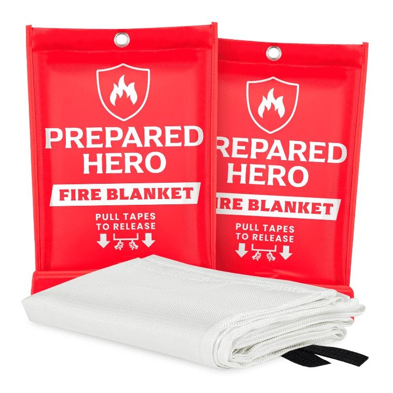 The Prepared Hero Emergency Fire Blanket - Simple and Easy