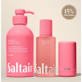 Saltair Pink Beach Essentials Set - Coconut, Almond Blossom & Vanilla:_With Skincare Deodorant