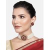 Aheli Kundan Pearl Choker Multi Layered Collar de cuentas Pendientes