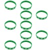 JNAWA St Patricks Day Green Rubber Wristband Shamrock Bracelets Irish