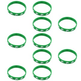 JNAWA St Patricks Day Green Rubber Wristband Shamrock Bracelets Irish Party Hand Decoration for Women Men St Patricks Day Party Supplies (20)