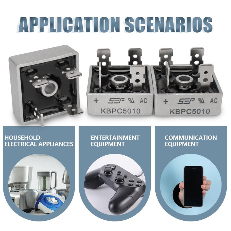 Innfeeltech 6 Pcs Bridge Rectifier Diodes KBPC5010 50A 1000V Single