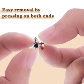 Coufce 50 Pairs Pin Backs Replacement，Silver Butterfly Tie Tacks, Perfect Blank Pin Keepers for Craft Making Jewelry Making