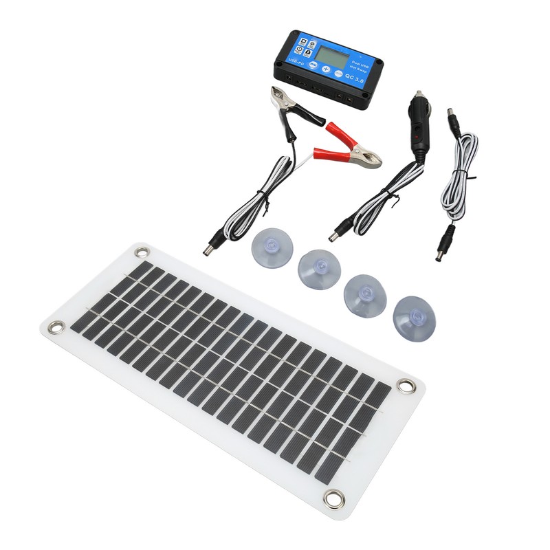 12V 30W Solar Panels Kit Portable Solar Panel Module with