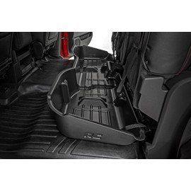 Rough Country Under Seat Storage for Chevy Silverado 1500 (2014-2018) & 2500HD/3500HD (2015-2019) Crew Cab - Custom-Fit Under Seat Truck Storage, Durable, Anti-Skid Thermoplastic